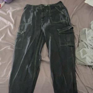 Black and Green Denim Pants | SIZE: 15